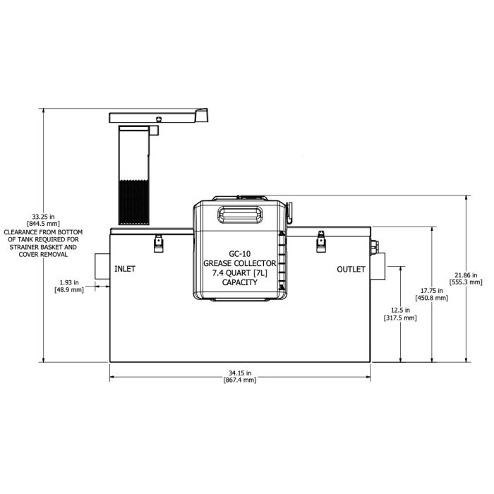 Thermaco Big Dipper W-500-IS 50 GPM Automatic Grease Trap